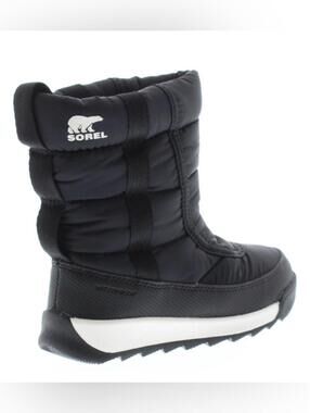 Sorel Kids Whitney II Puffy Mid Black Winter Boots | Toddler Size 8 / EU 25